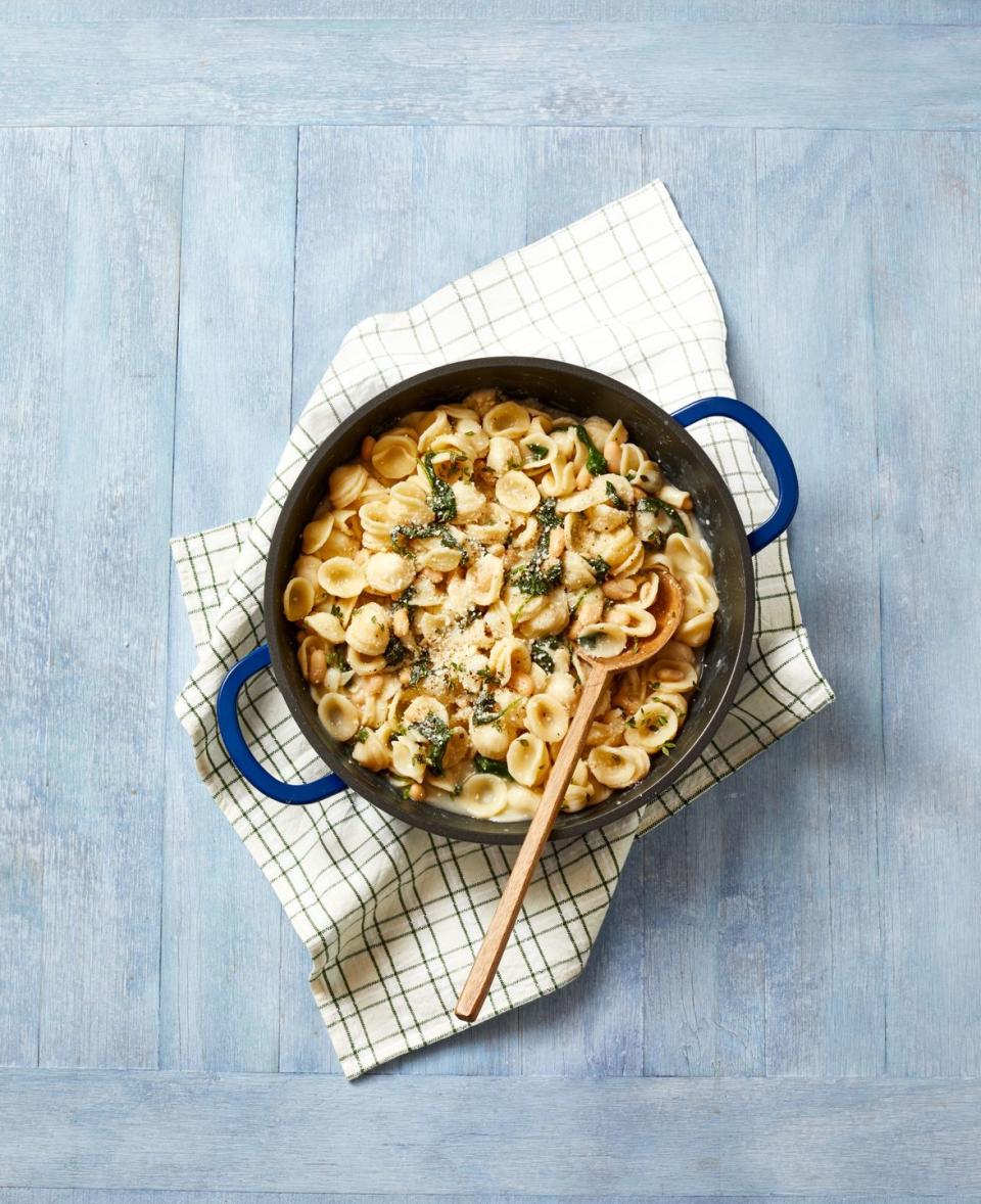 6) Orecchiette with White Beans and Spinach