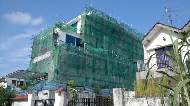 Some residents in Simei are upset over the size of a three-storey house being built in their area. (PropertyGuru)