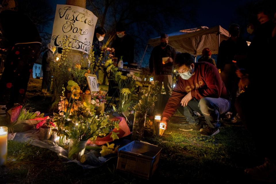 A vigil for Christian Hall was held in Philadelphia in March.