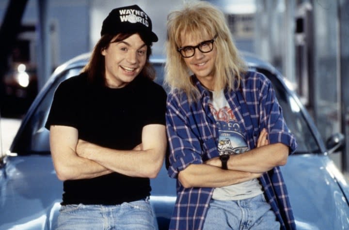 Mike Myers and Dana Carvey in Wayne's World.