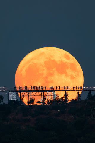 <p>Yang Qitian/VCG via Getty</p> Rare super blue moon in China