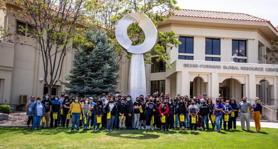 Youth belonging to the Mescalero Apache Tribe tour Western New Mexico University before harvesting agave for ceremonial purposes at a site owned by Freeport McMoRan.