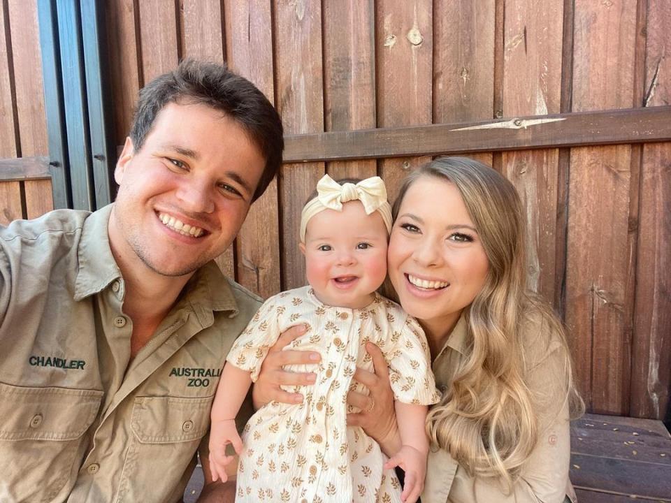 Bindi Irwin, Chandler Powell and Grace Irwin