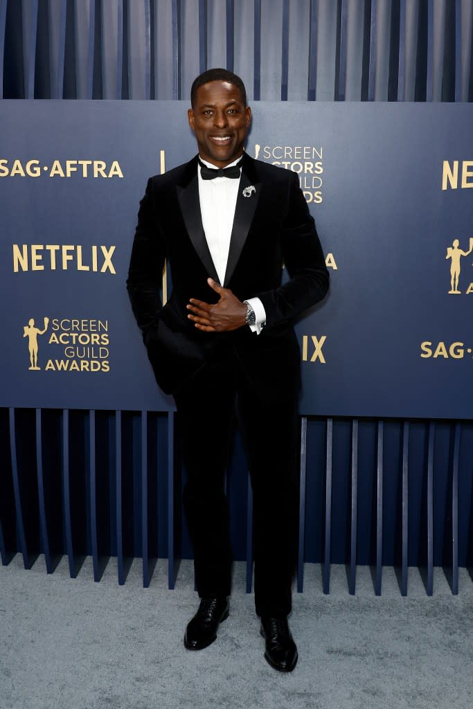 Sterling K. Brown attends the 30th Annual Screen Actors Guild Awards at Shrine Auditorium and Expo Hall on February 24, 2024 in Los Angeles, California.