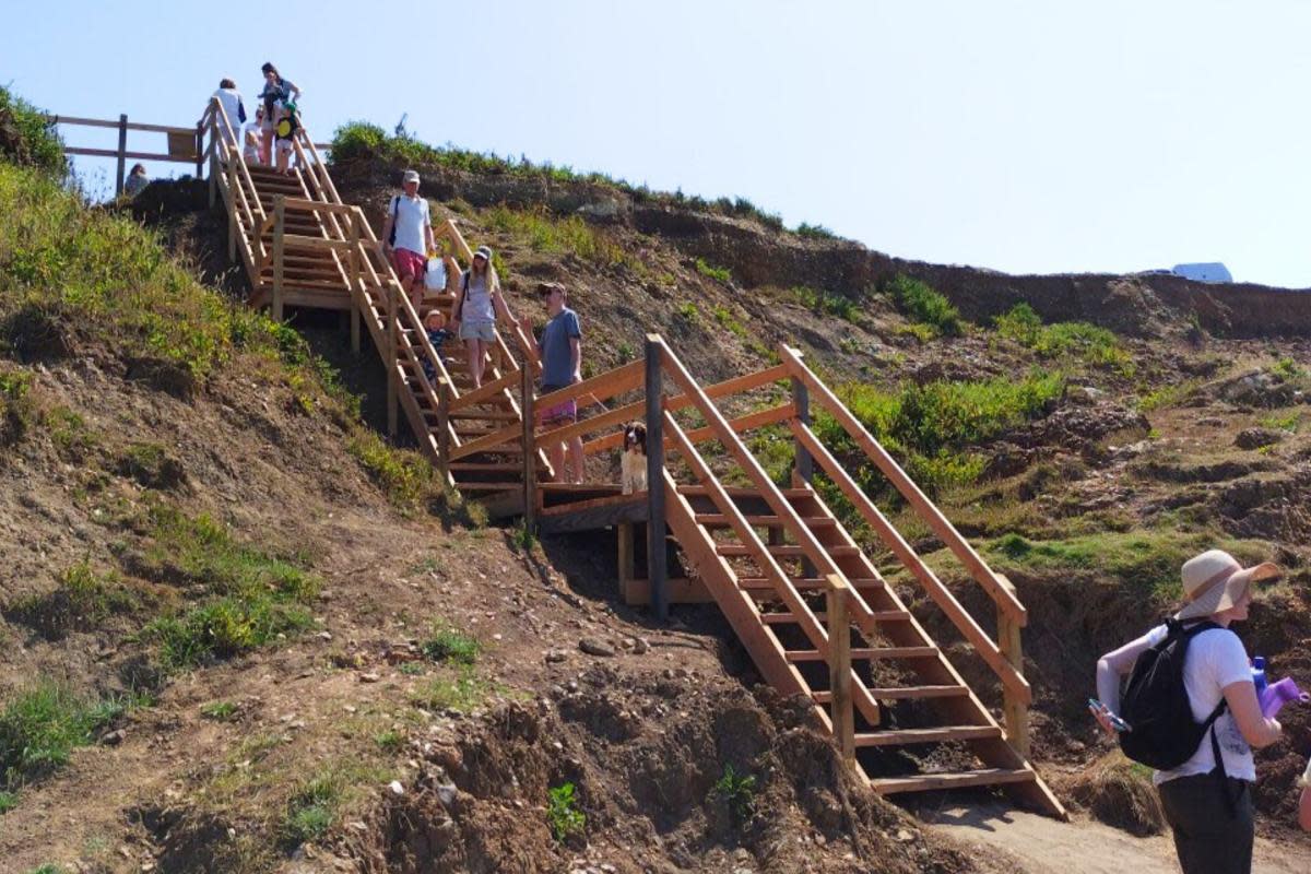 New steps opened at Compton Bay <i>(Image: IW Council)</i>