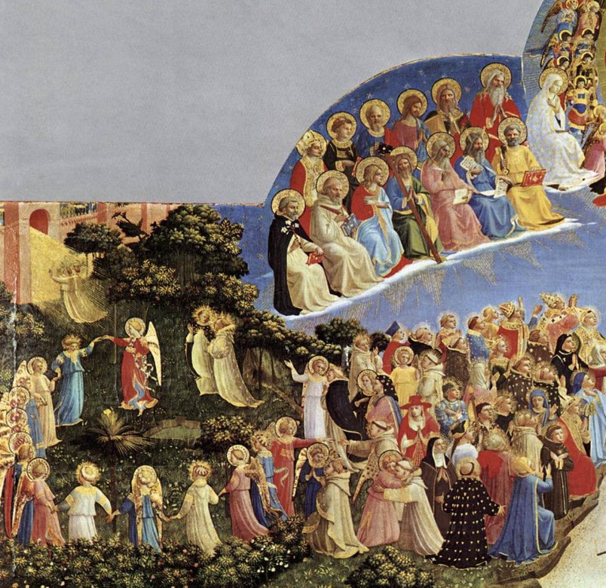 <span class="caption">Medieval Christians believed that heaven was a realm filled with dancing. Italian painter Fra Angelico's 'Last Judgment' showing dancing angels.</span> <span class="attribution"><a class="link " href="https://upload.wikimedia.org/wikipedia/commons/f/fd/Angelico%2C_giudizio_universale_01.jpg" rel="nofollow noopener" target="_blank" data-ylk="slk:Fra Angelico's Last Judgment/Wikimedia;elm:context_link;itc:0;sec:content-canvas">Fra Angelico's Last Judgment/Wikimedia</a></span>