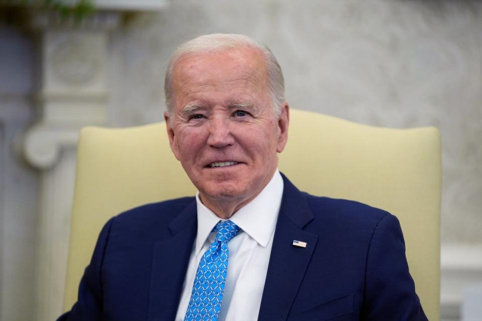Mr Biden said he believed he was the person ‘best positioned’ to beat Mr Trump at the national polls again in 2024 (Copyright 2024 The Associated Press. All rights reserved)