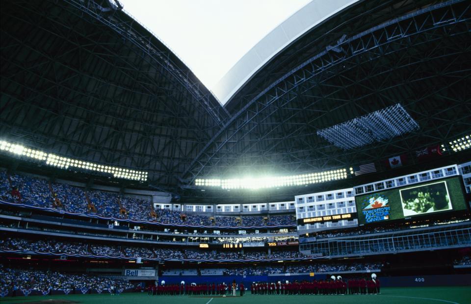 Field level general view before the 1991 MLB All Star Game at the SkyDome on July 9, 1991 in Toronto, Ontario, Canada. (Photo by Rick Stewart/Getty Images)