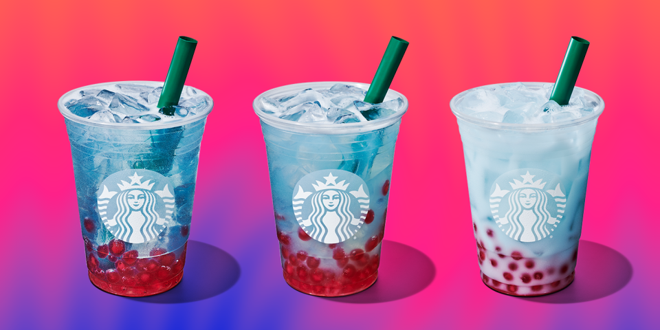Starbucks' new summer drinks include the Summer-Berry, Summer-Berry with Lemonade, and Summer Skies Drink.