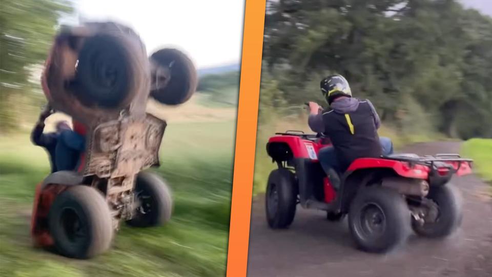 Watch This Dude Rip a Honda Farm ATV Like He’s in a Gymkhana Video photo