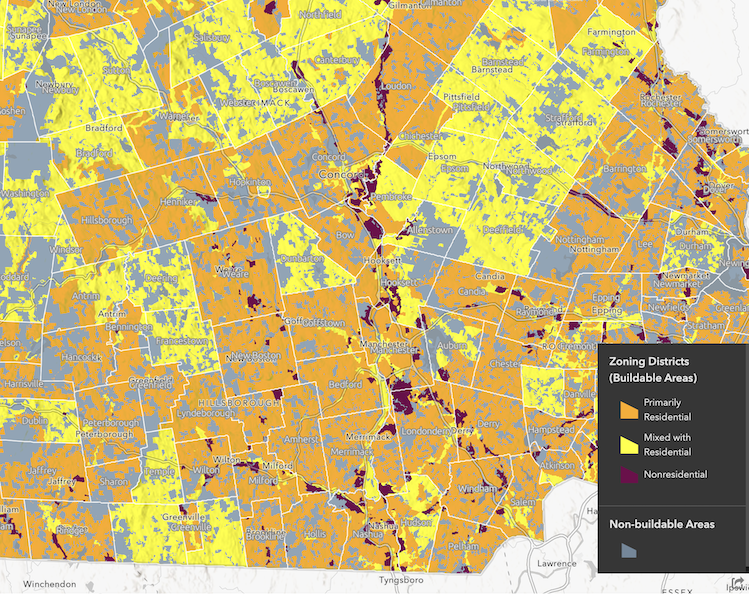 The New Hampshire Zoning Atlas allows users to see zoning restrictions neighborhood by neighborhood across the state.