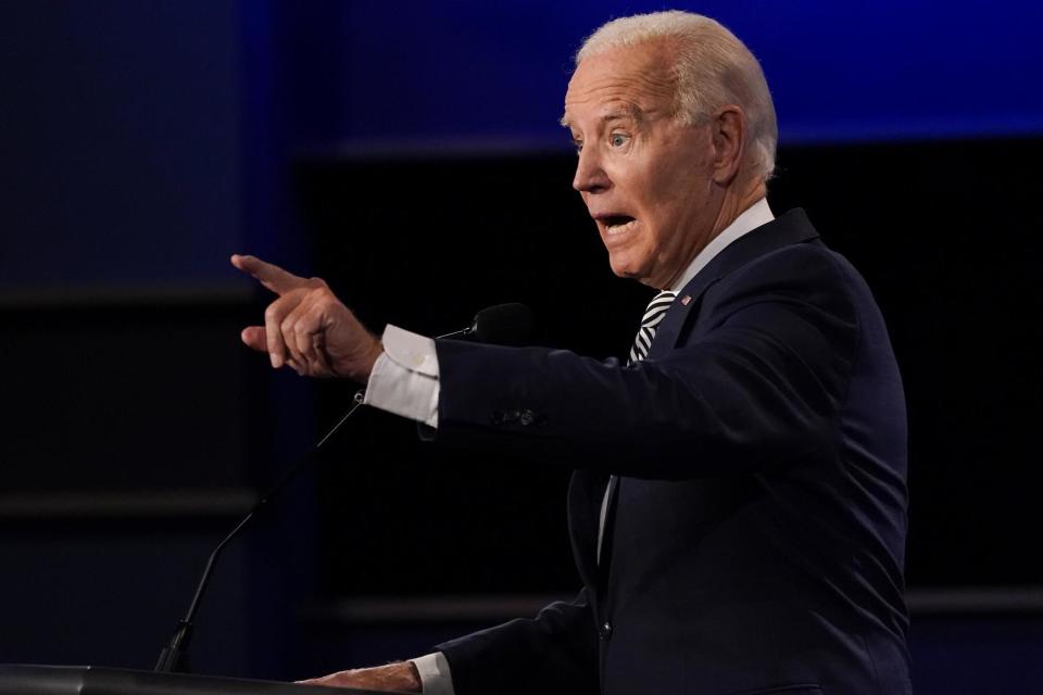 Democratic presidential candidate former Vice President Joe Biden during the first presidential debate (AP)