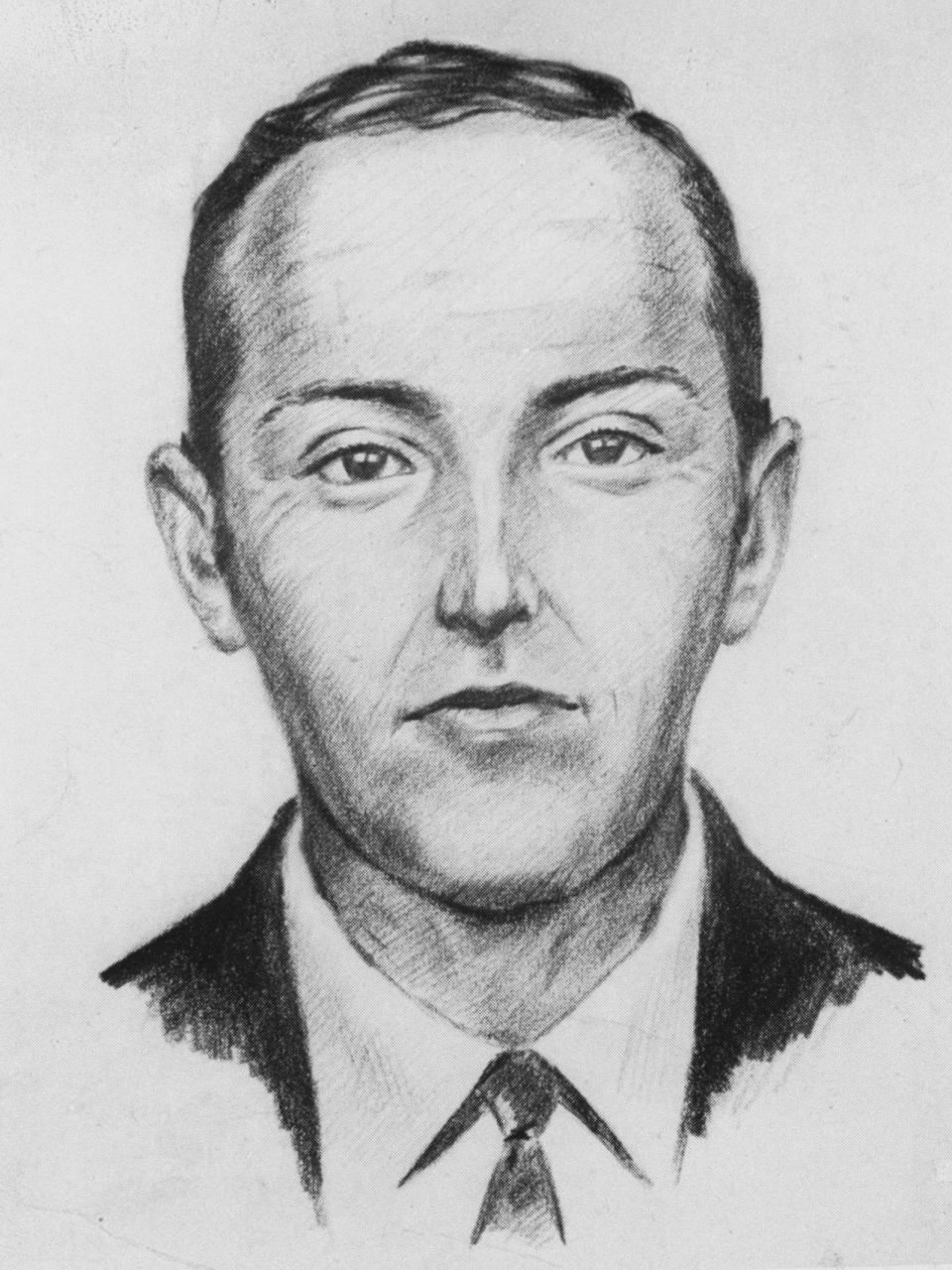 Die Entführung von D. B. Cooper - hier ist eine Fahndungsillustration zu sehen - gilt in den USA als bekannter Kriminalfall. Hierzulande eher weniger. (Bild: PR / HISTORY / Getty / Time Life)