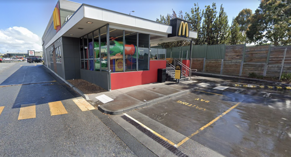 Pictured is the McDonald's drive-thru where the incident allegedly took place. Source: Google Maps