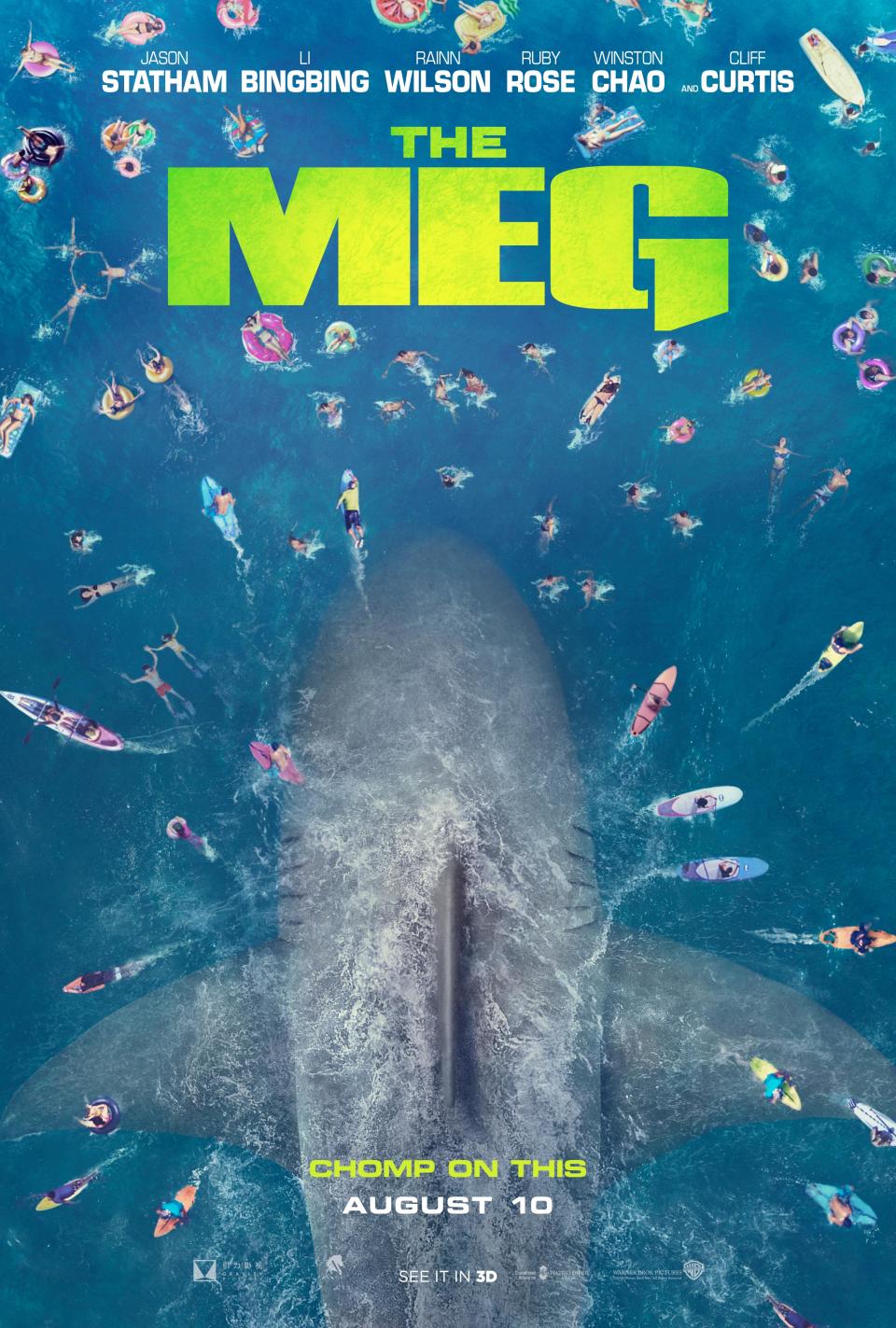 <i>The Meg</i> opens this summer, beginning on August 10, in 2D and 3D in select theatres and IMAX. (WB)