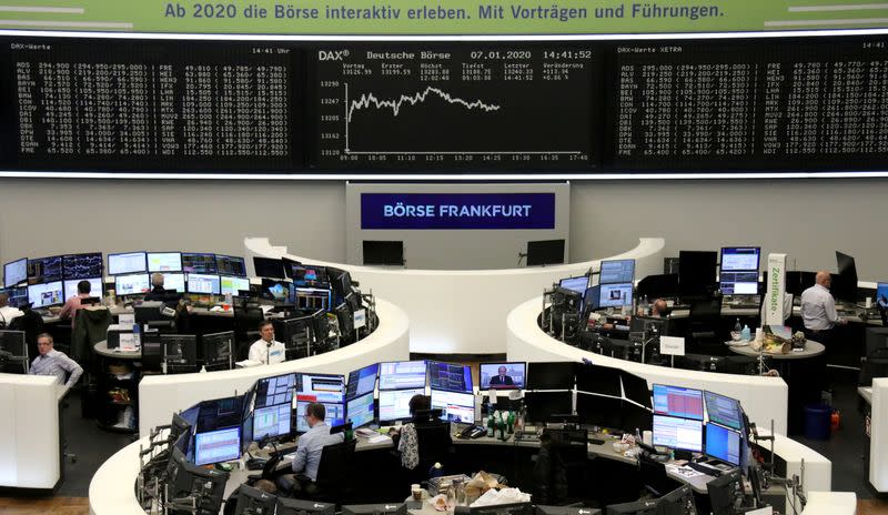 The German share price index DAX graph is pictured at the stock exchange in Frankfurt