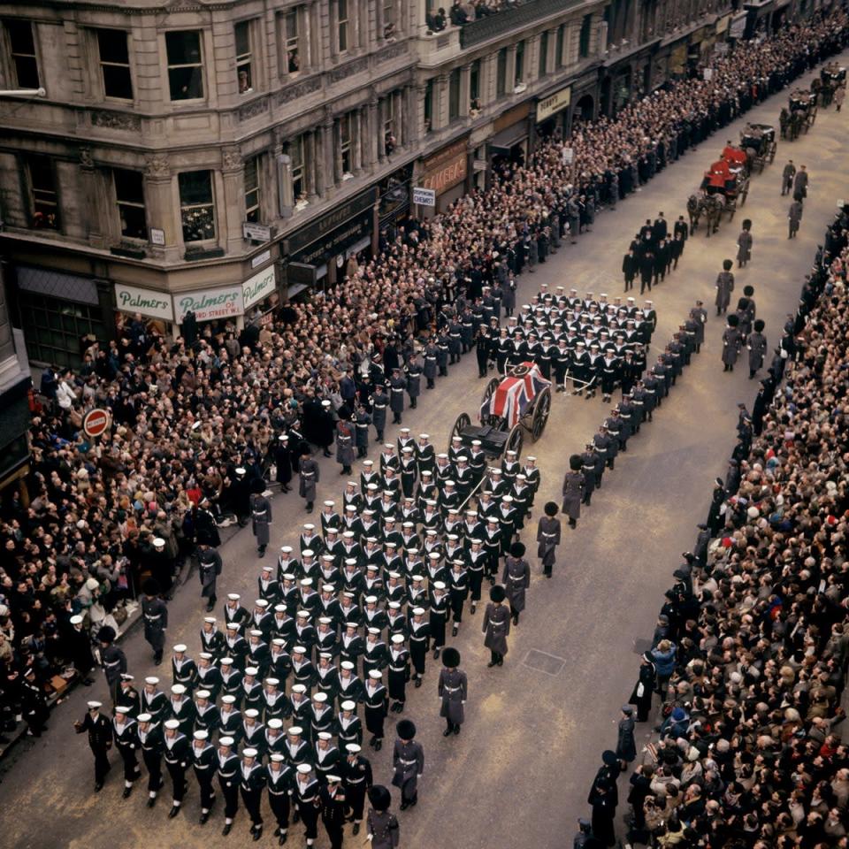 Sir Winston Churchill est un non-souverain qui a eu des funérailles d'État en 1965 (PA)
