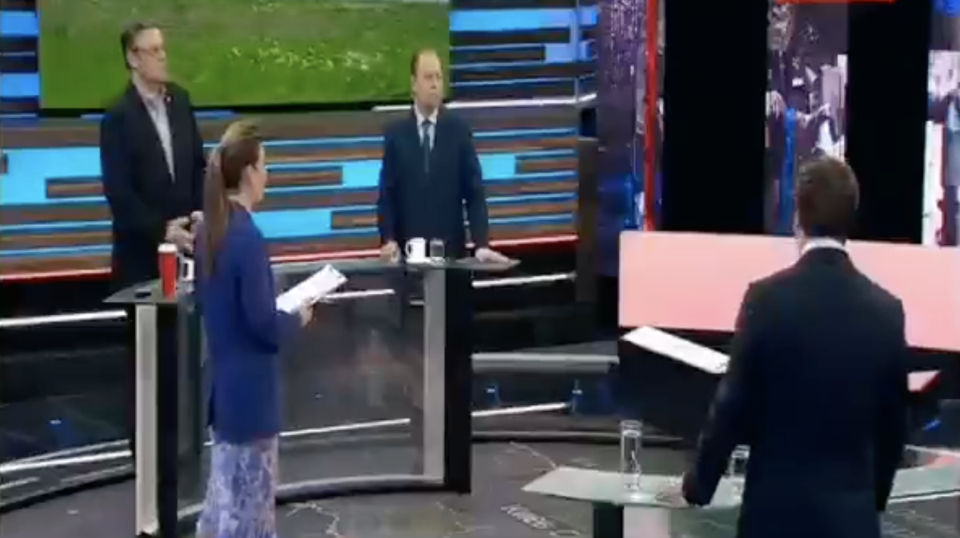 Vladimir Putin loyalists spoke about World War III starting on a state-owned television station. Source: Twitter