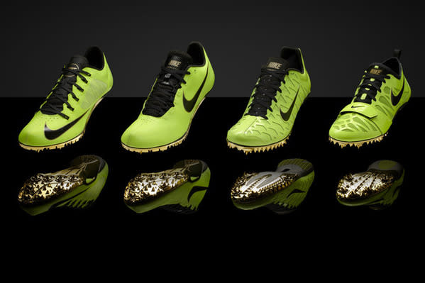 Fashion gals love their Isabel Marant hidden-wedge sneaks, but the award for trendiest kicks at the Games goes to Nike, hands down. The neon yellow spikes that at least one athlete in every track and field event has sported? They’re all from its “Volt collection”. Photo Courtesy of Nike