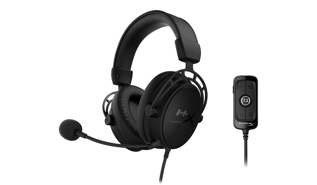 Black gaming headset with microphone