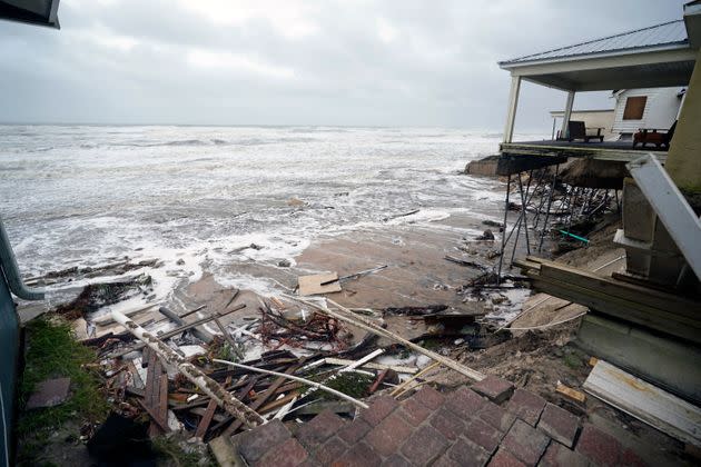 Remnants of homes are seen after Tropical Storm Nicole washed through Florida's east coast on Thursday, initially as a Category 1 storm. (Photo: John Raoux via Associated Press)
