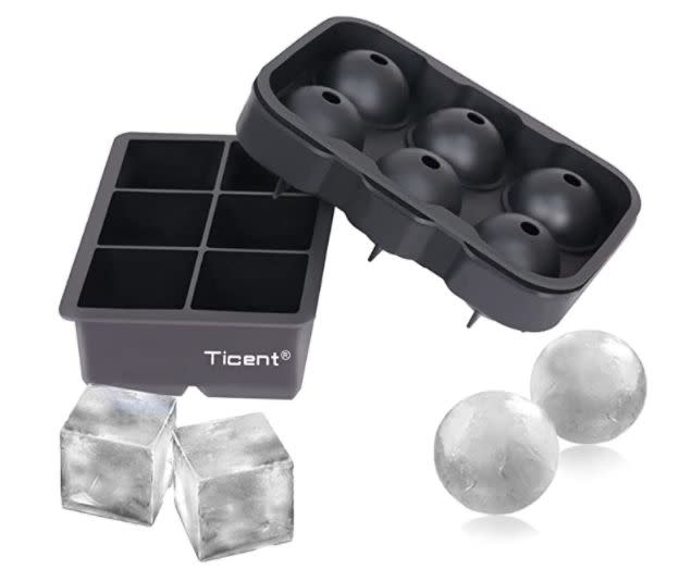 Find these <a href="https://amzn.to/3lRBNde" target="_blank" rel="noopener noreferrer">Ticent Ice Cube Trays (Set of 2) for $13</a> at Amazon.