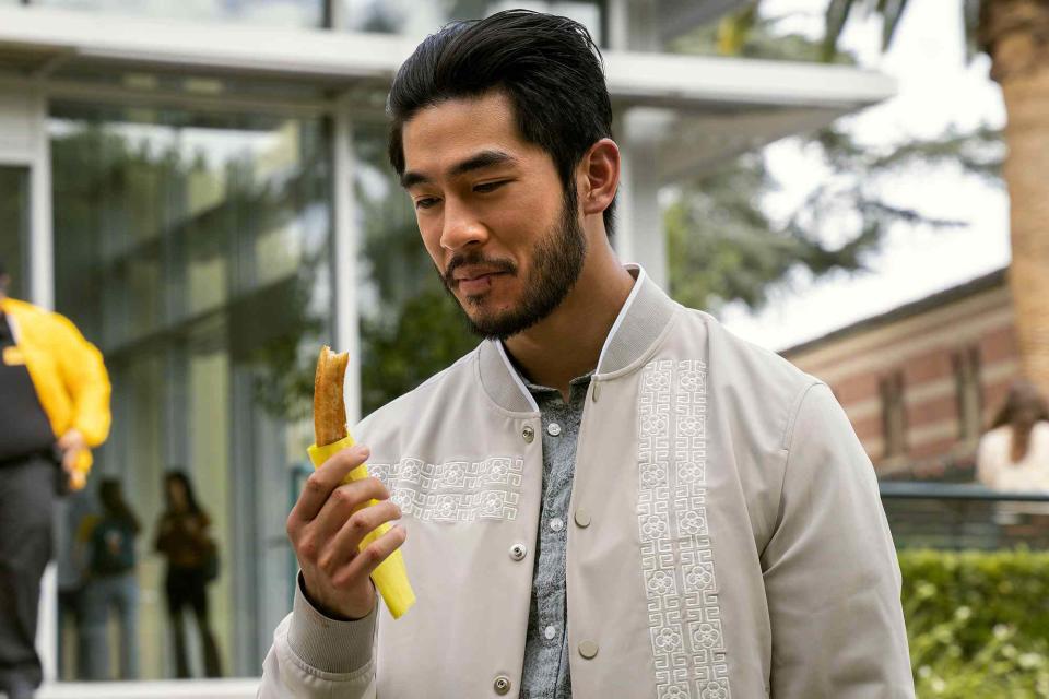 <p>Michael Desmond/Netflix</p> Charles Sun (Justin Chien) discovers churros in "The Brothers Sun"