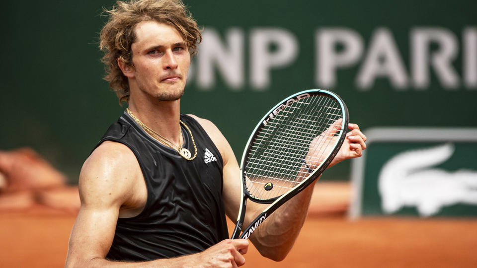 Alexander Zverev, pictured here after his win over Roman Safiullin at the French Open.