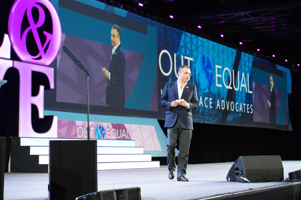 José Berenguer at the Out&Equal conference in Philadelphia. Photo: Out & Equal/JPMorgan