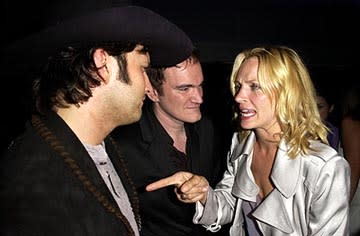 Robert Rodriguez , Quentin Tarantino and Uma Thurman at the LA premiere of Miramax's Kill Bill Vol. 2