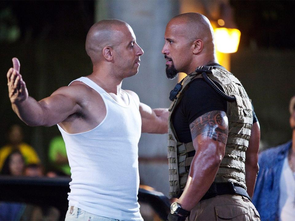 vin diesel dwayne johnson feud