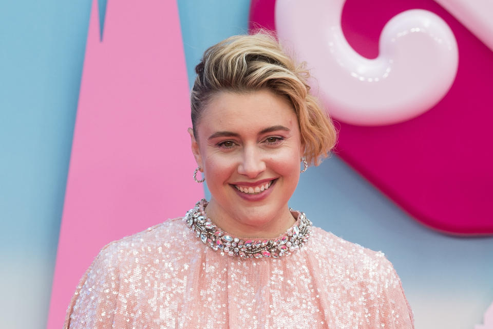 LONDON, UNITED KINGDOM - JULY 12: Director Greta Gerwig attends the European premiere of 'Barbie' at the Cineworld Leicester Square in London, United Kingdom on July 12, 2023. (Photo by Wiktor Szymanowicz/Anadolu Agency via Getty Images)