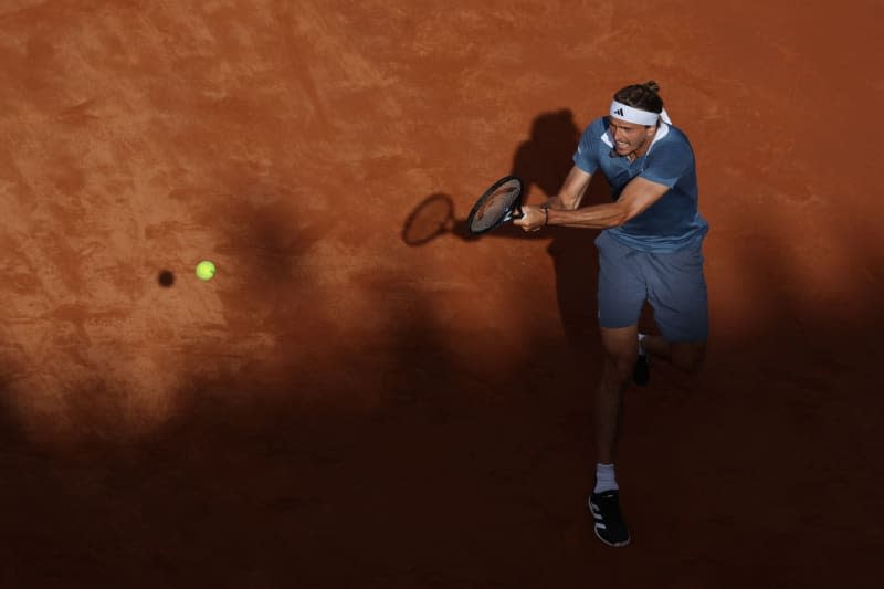 German tennis player Alexander Zverev in action against Chile's Nicolas Jarry during their Men's singles final tennis match at the Italian Open tennis tournament in Rome. Marco Iacobucci/Ipa Sport/IPA via ZUMA Press/dpa