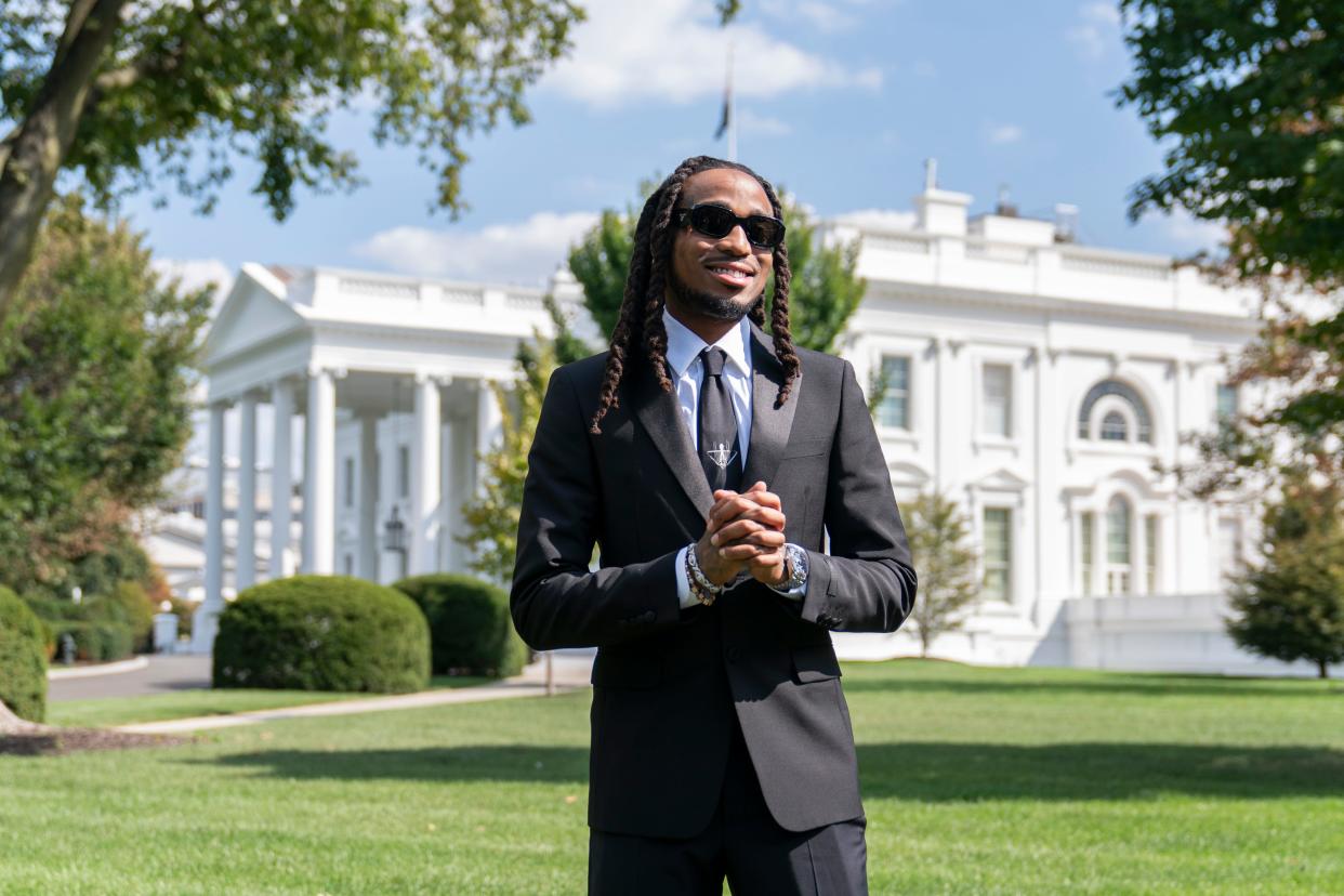Migos rapper Quavo, whose nephew Takeoff was shot to death last year, met with some powerful political figures to discuss the issue of gun violence.