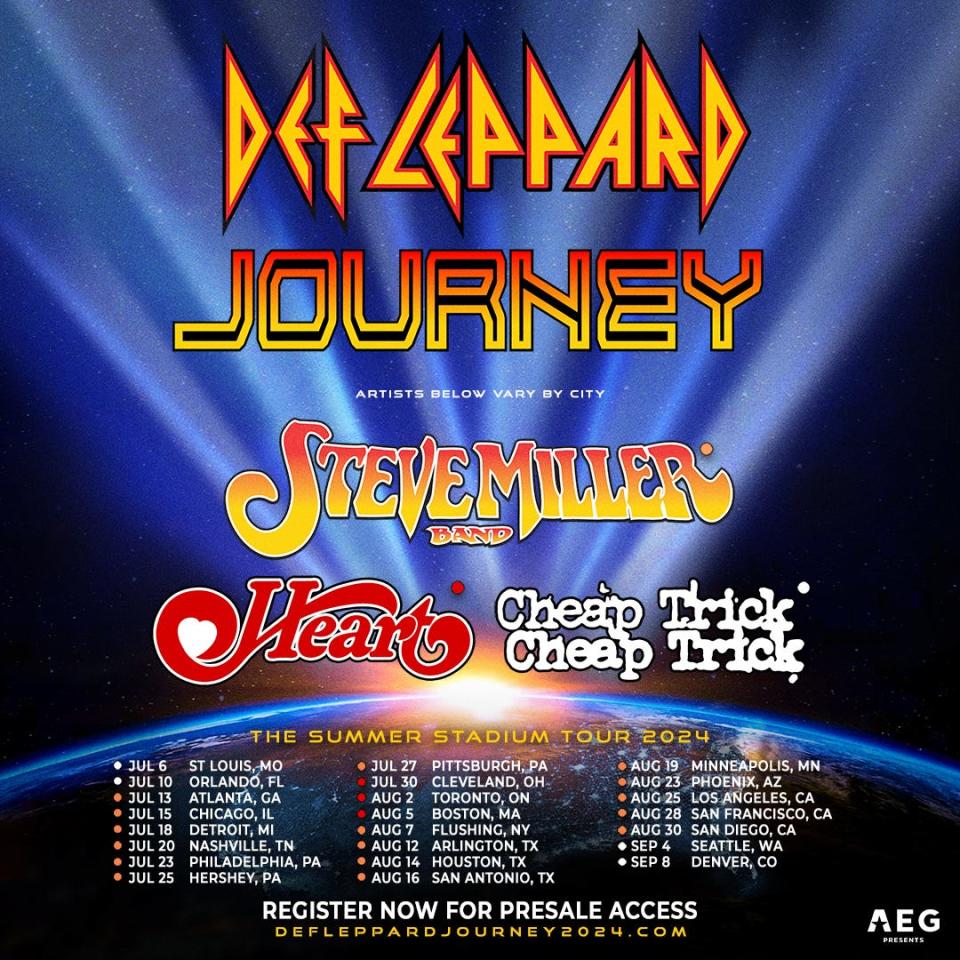 Def Leppard and Journey are teaming for a major summer stadium tour in 2024.
