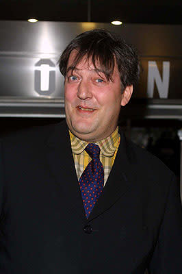 Stephen Fry at the London premiere of Warner Brothers' Harry Potter and The Sorcerer's Stone