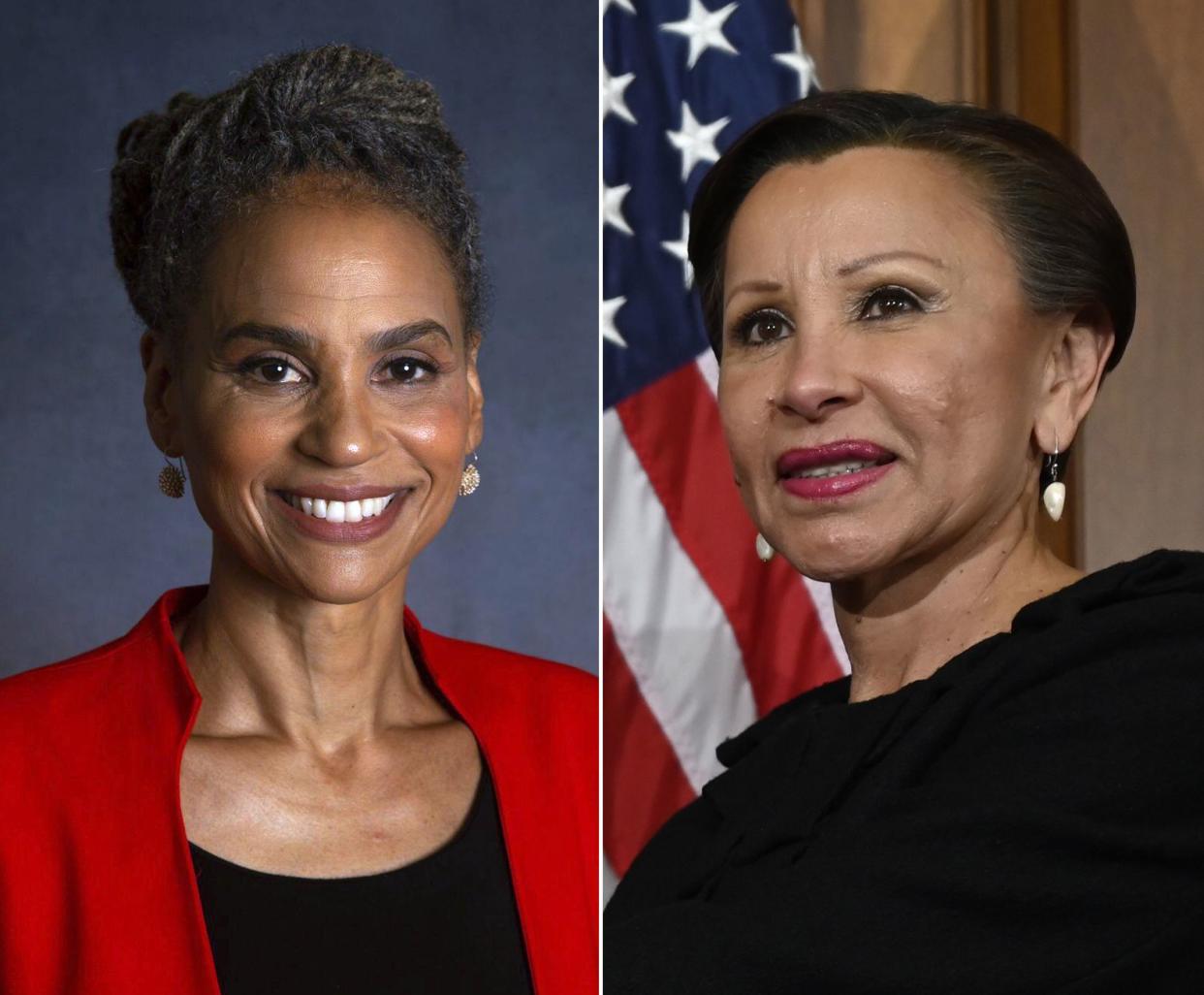 New York City mayoral candidate, Maya Wiley (left) and Rep. Nydia Velázquez, D-New York (right)