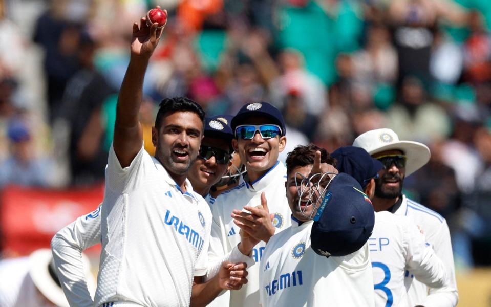 Ravichandran Ashwin celebrates his five-for