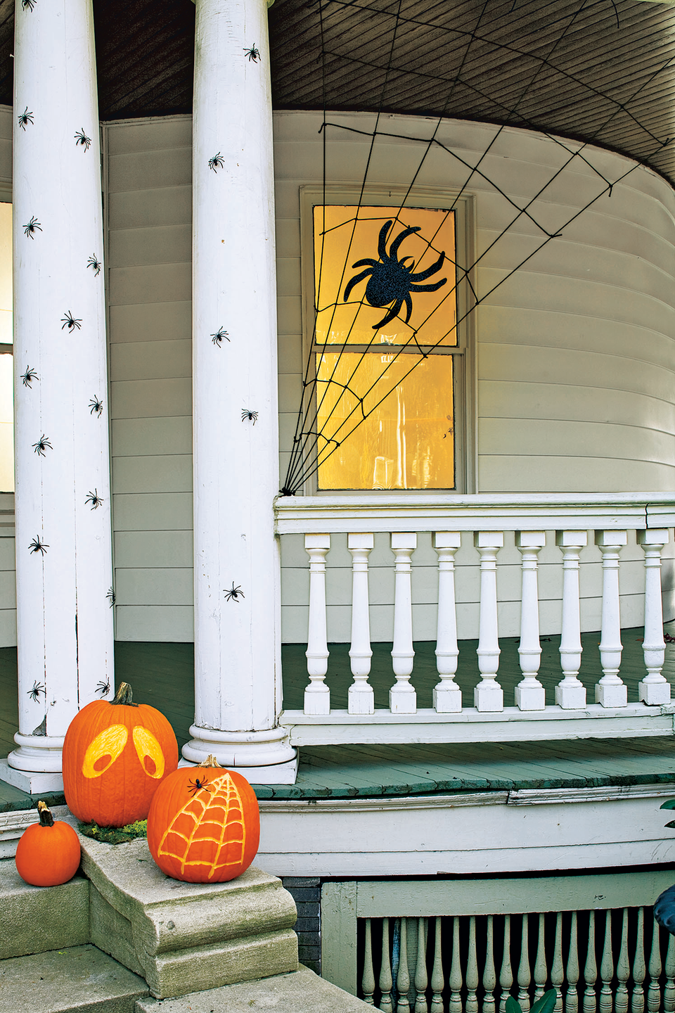 pumpkin carving ideas spiderweb pumpkin