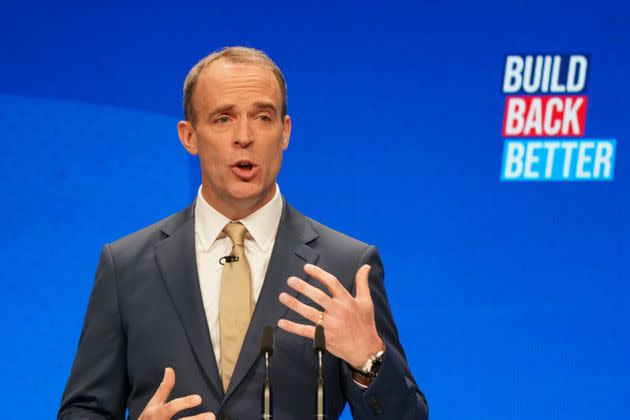 Raab is calling for unity across the Commons after Amess' death (Photo: Ian Forsyth via Getty Images)