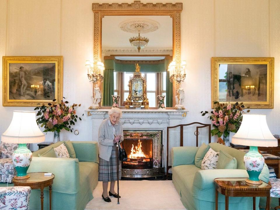 Queen Elizabeth II at Balmoral Castle in Aberdeen, Scotland, in September 2022.