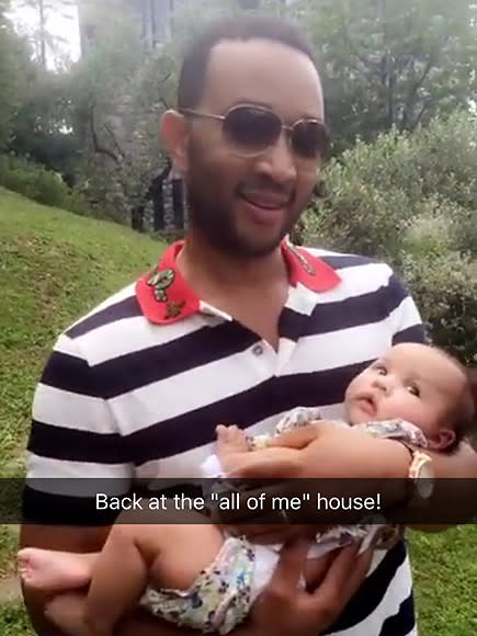 John Legend and Chrissy Teigen Bring Baby Luna to House Where They Shot 'All of Me' Music Video| Couples, Chrissy Teigen, John Legend