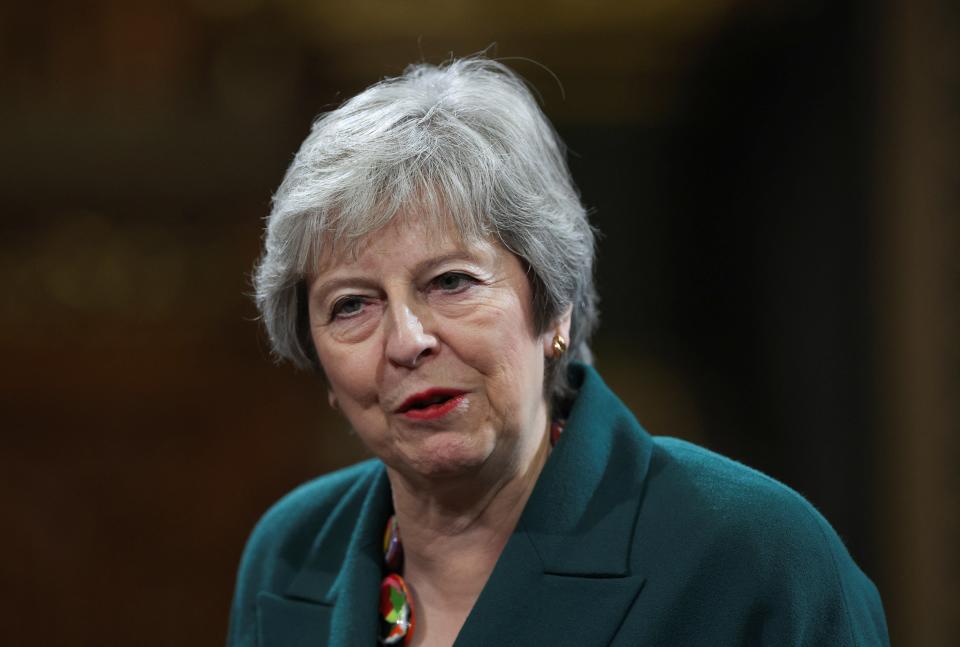 Theresa May has warned the Conservative candidates could ‘play into Reform’s hands’ (Hannah McKay/PA Wire)