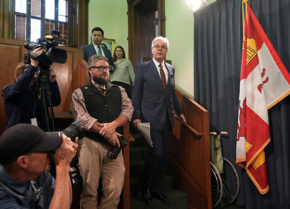 "We have no one to work with," Lt. Gov. Dan Patrick told reporters Tuesday, pleading for House members to the Capitol. "The Senate continues to work, and the House continues to stay home."