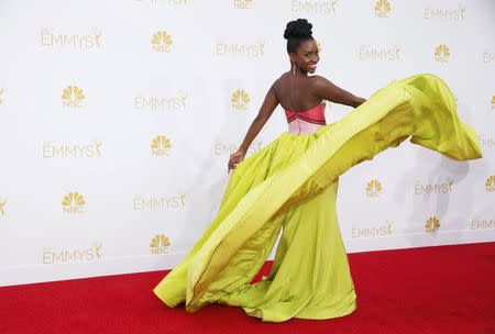 Teyonah Parris arrives at the 66th Primetime Emmy Awards in Los Angeles, California August 25, 2014. REUTERS/Lucy Nicholson