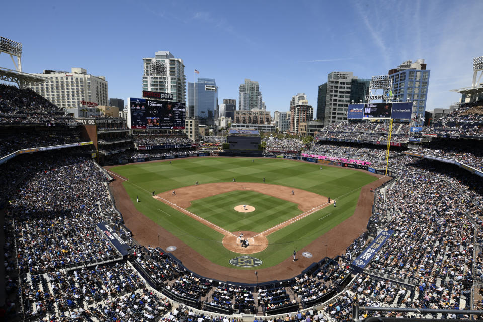 SAN DIEGO, CA - MAY 5: A general view of Petco Park during the third inning of a baseball game between the Los Angeles Dodgers and the San Diego Padres at Petco Park May 5, 2019 in San Diego, California.  (Photo by Denis Poroy/Getty Images)