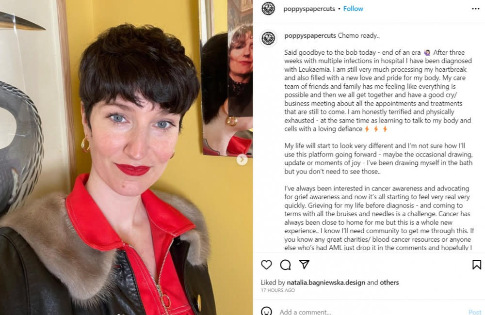 Anna Chancellor's daughter Poppy diagnosed with leukaemia - Instagram-PoppyChancellor credit:Bang Showbiz