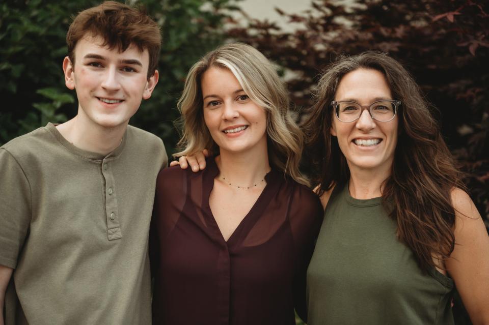 From left, Chad Wood, Kaitlin Gagnon and Jennifer Grana, candidates for Sparta Board of Education under the "Stop Raising Taxes" slogan.