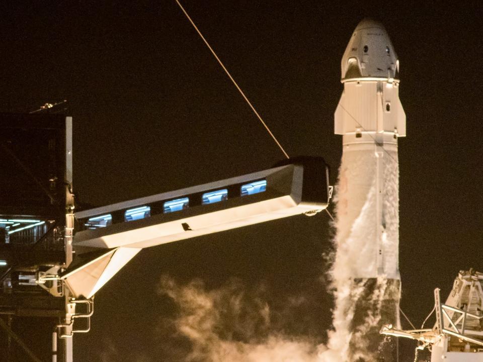 spacex nasa crew dragon spaceship launchpad arm falcon9 rocket crew1 mission launch florida spacex 2020 11 15 50607892646_8ab7ffcb0c_o edit2