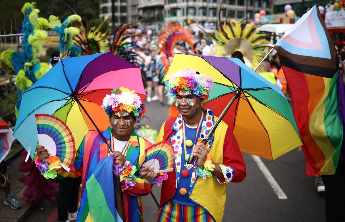 Participants in last year’s Pride in London (AFP via Getty Images)